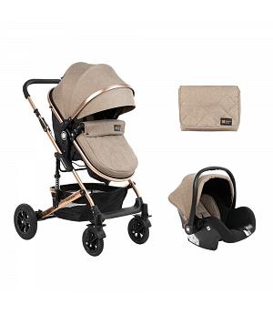 SILLA DE PASEO PARA BEBE - COCHECITO CONVERTIBLE AMAIA BEIGE + GRUPO 0 - KKB31001010114